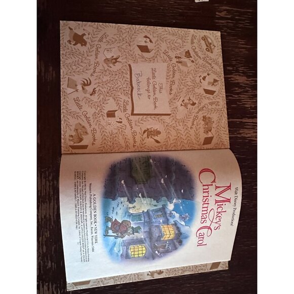 Vintage 1983 Disney Mickeys Christmas Carol Little Golden Book Hardcover Illustr - Picture 2 of 15